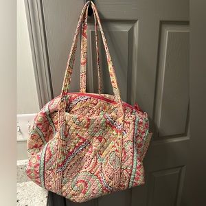Vintage Vera Bradley Large Duffel Pink Paisley